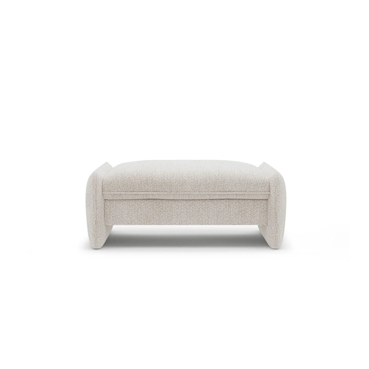 Georgia Pouf aus Chenille (SILENCIO 06) in Leichtes Beige, 115x70 cm – Bild 1
