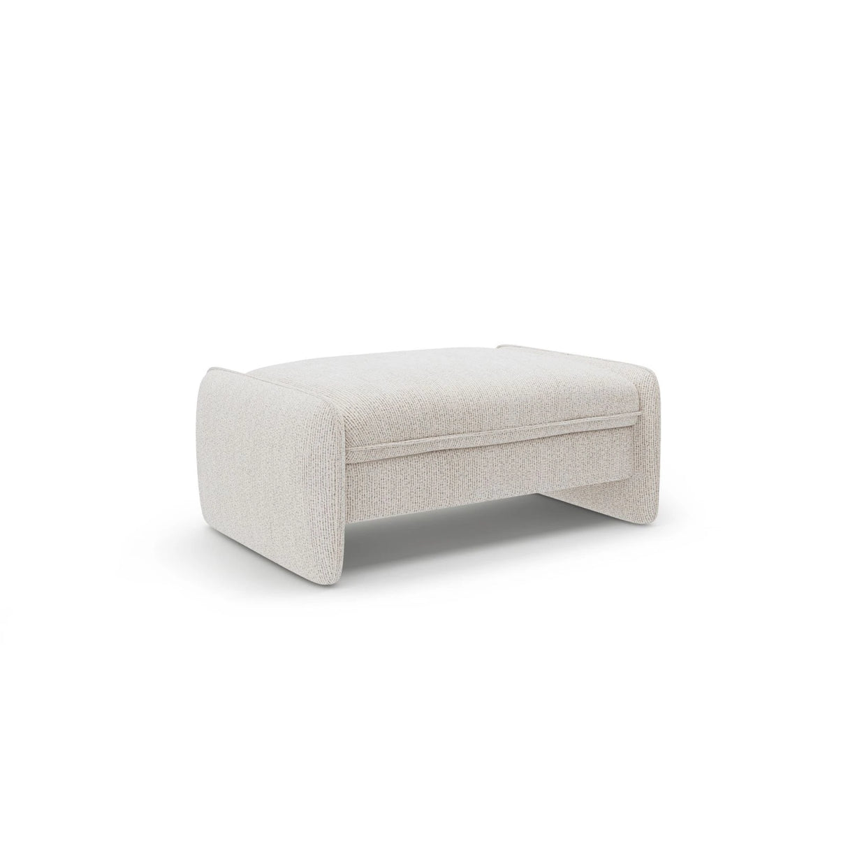 Georgia Pouf aus Chenille (SILENCIO 06) in Leichtes Beige, 115x70 cm – Bild 2