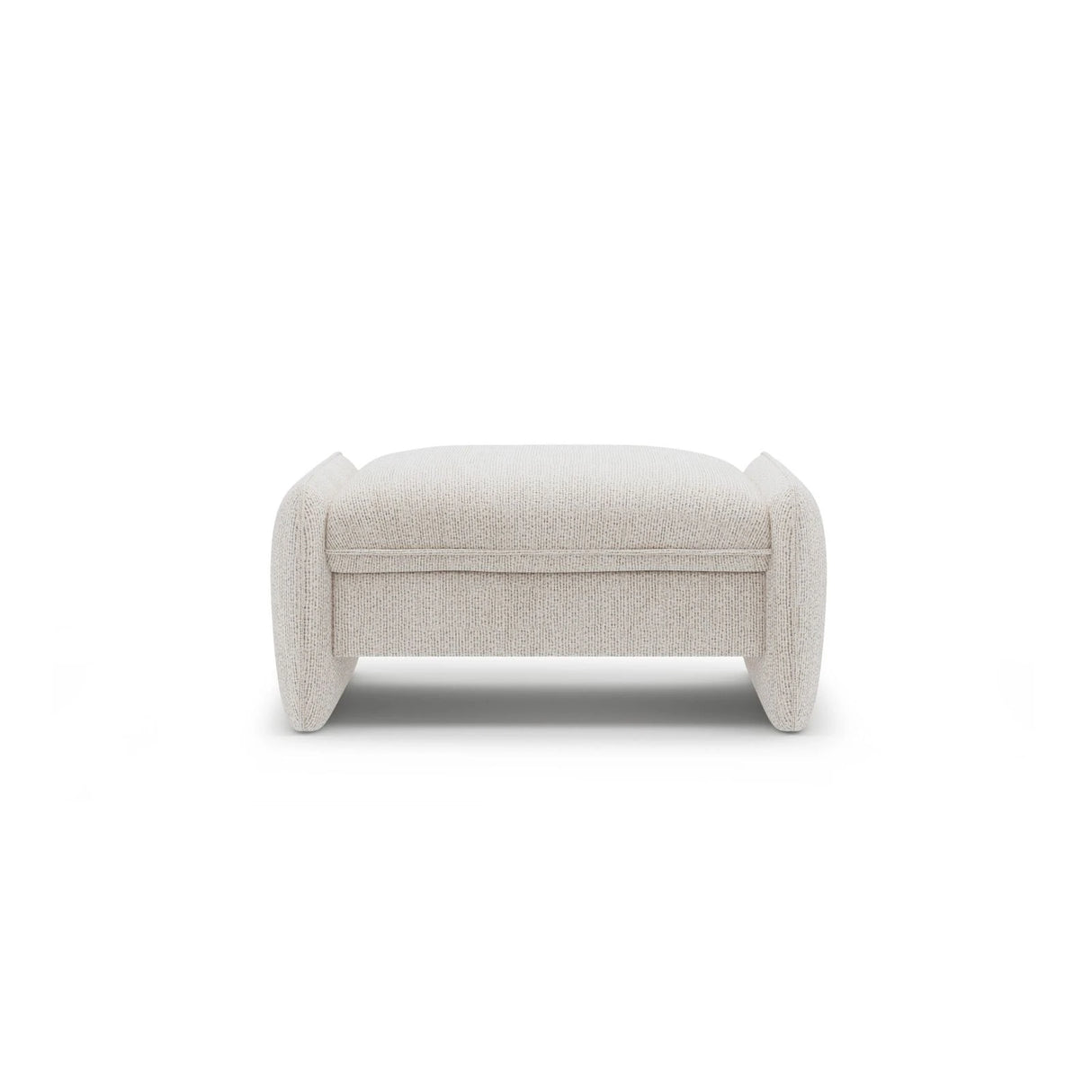 Georgia Pouf aus Chenille (SILENCIO 06) in Leichtes Beige, 95x70 cm – Bild 1