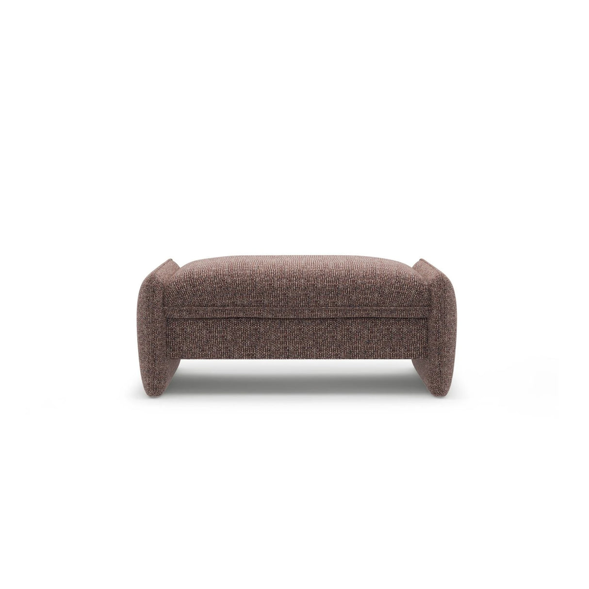 Georgia Pouf aus Chenille (SILENCIO 27) in Braun, 115x70 cm – Bild 1