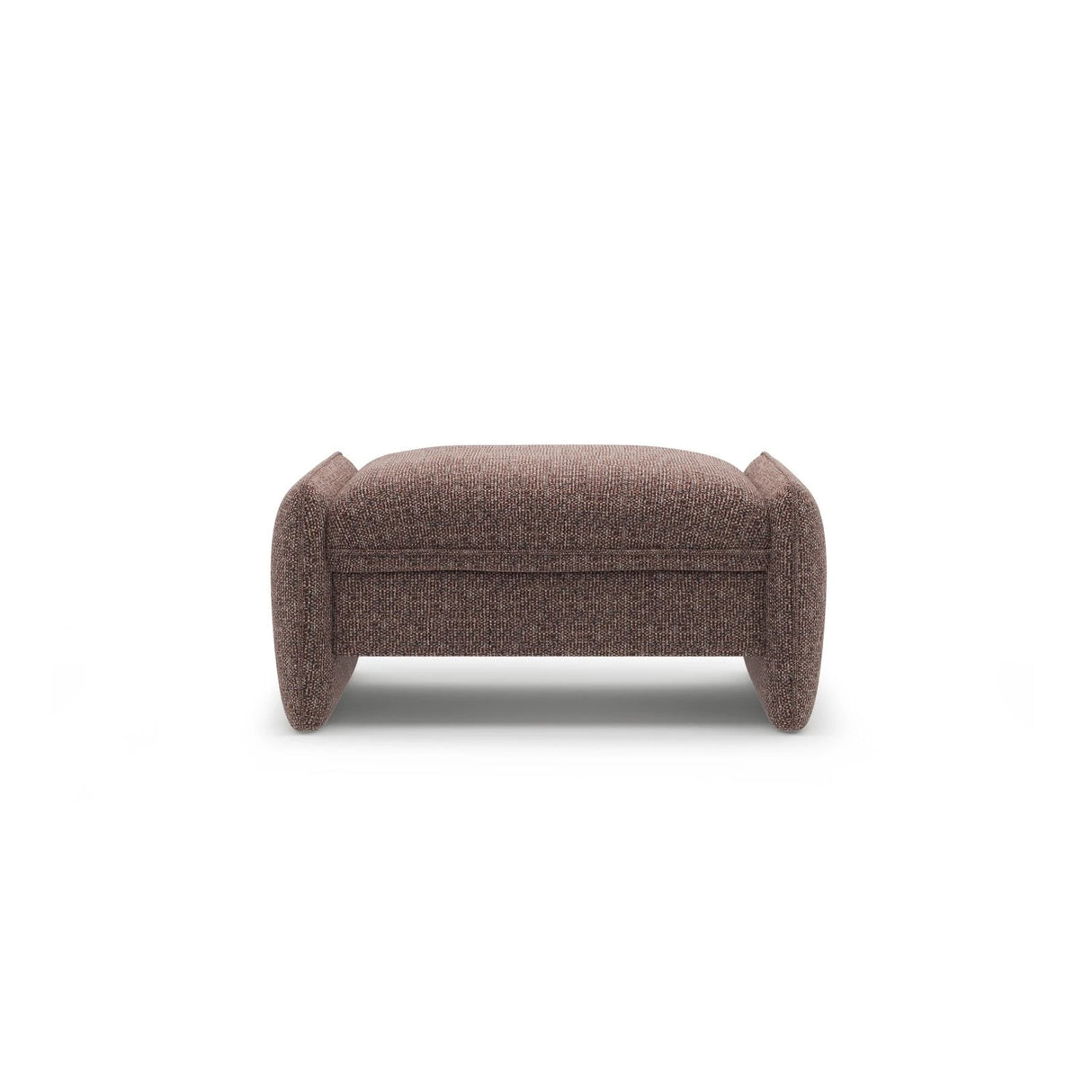 Georgia Pouf aus Chenille (SILENCIO 27) in Braun, 95x70 cm – Bild 1