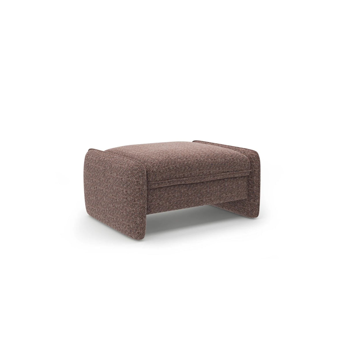 Georgia Pouf aus Chenille (SILENCIO 27) in Braun, 95x70 cm – Bild 2
