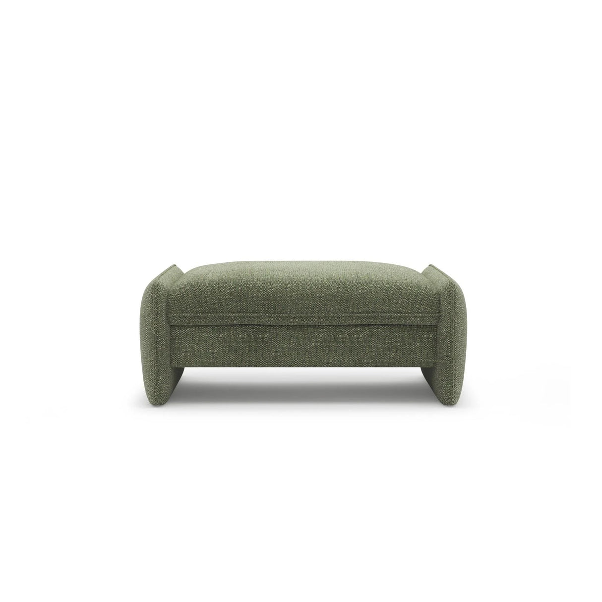 Georgia Pouf aus Chenille (SILENCIO 34) in Grün, 115x70 cm – Bild 1