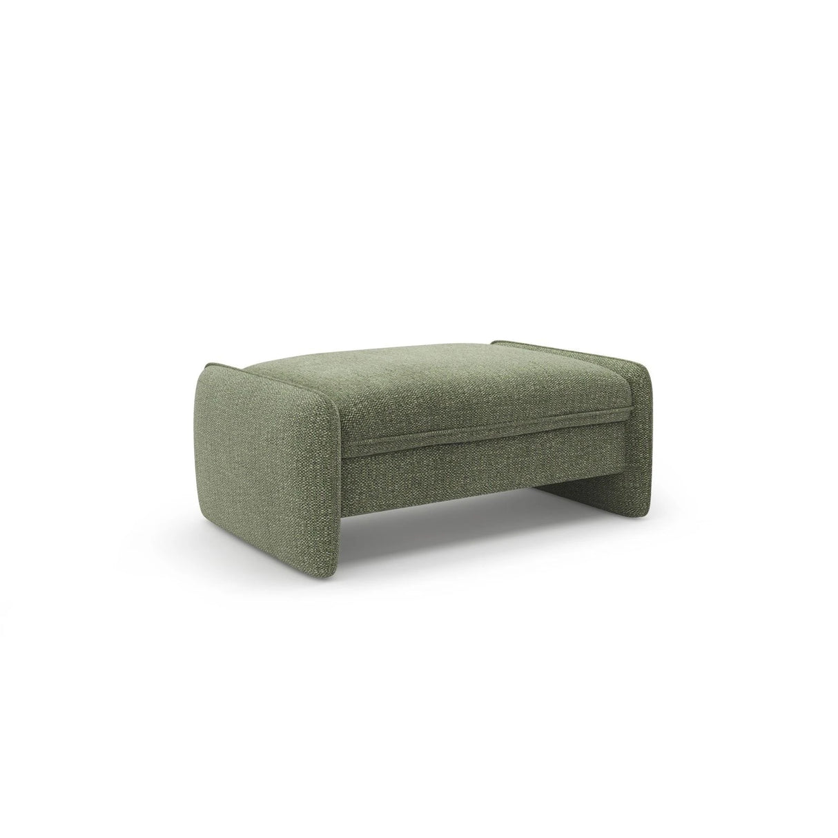 Georgia Pouf aus Chenille (SILENCIO 34) in Grün, 115x70 cm – Bild 2