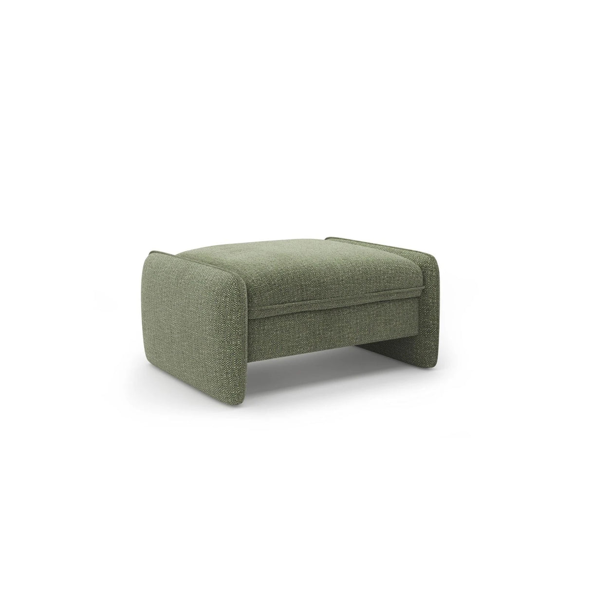 Georgia Pouf aus Chenille (SILENCIO 34) in Grün, 95x70 cm – Bild 2