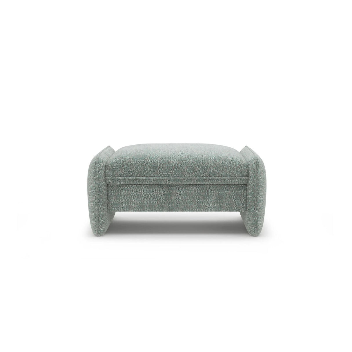 Georgia Pouf aus Chenille (SILENCIO 72) in Gedämpftes Blau, 95x70 cm – Bild 1