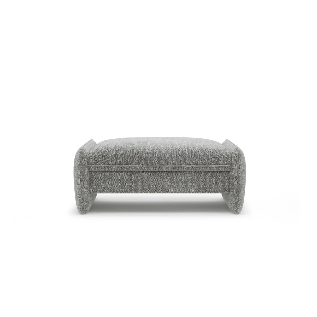 Georgia Pouf aus Chenille (SILENCIO 86) in Grau, 115x70 cm – Bild 1