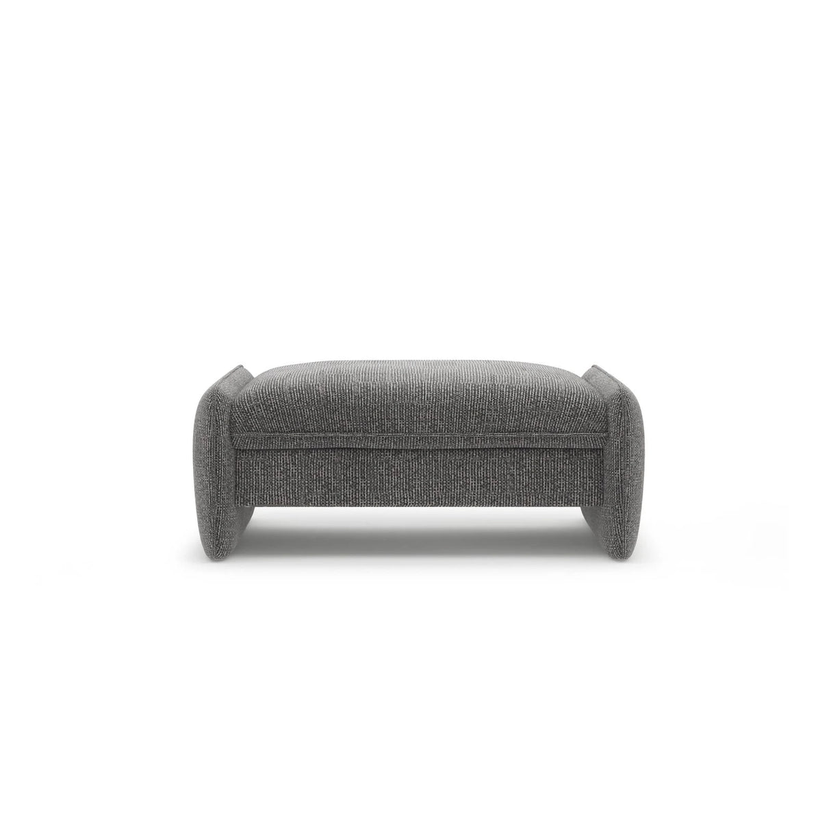 Georgia Pouf aus Chenille (SILENCIO 97) in Dunkelgrau, 115x70 cm – Bild 1