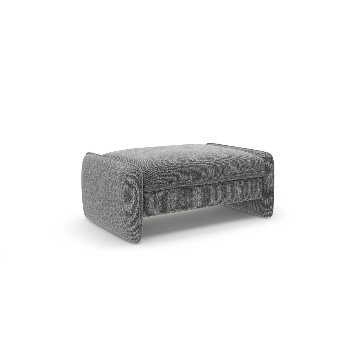 Georgia Pouf aus Chenille (SILENCIO 97) in Dunkelgrau, 115x70 cm – Bild 2