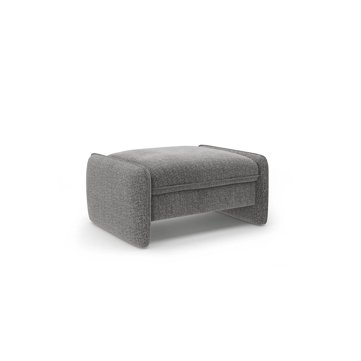 Georgia Pouf aus Chenille (SILENCIO 97) in Dunkelgrau, 95x70 cm – Bild 2