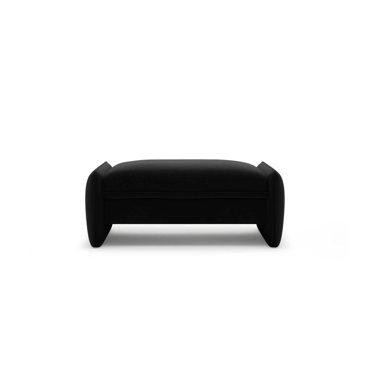 Georgia Pouf aus Samt (Magic Velvet 2219) in Schwarz, 115x70 cm – Bild 1