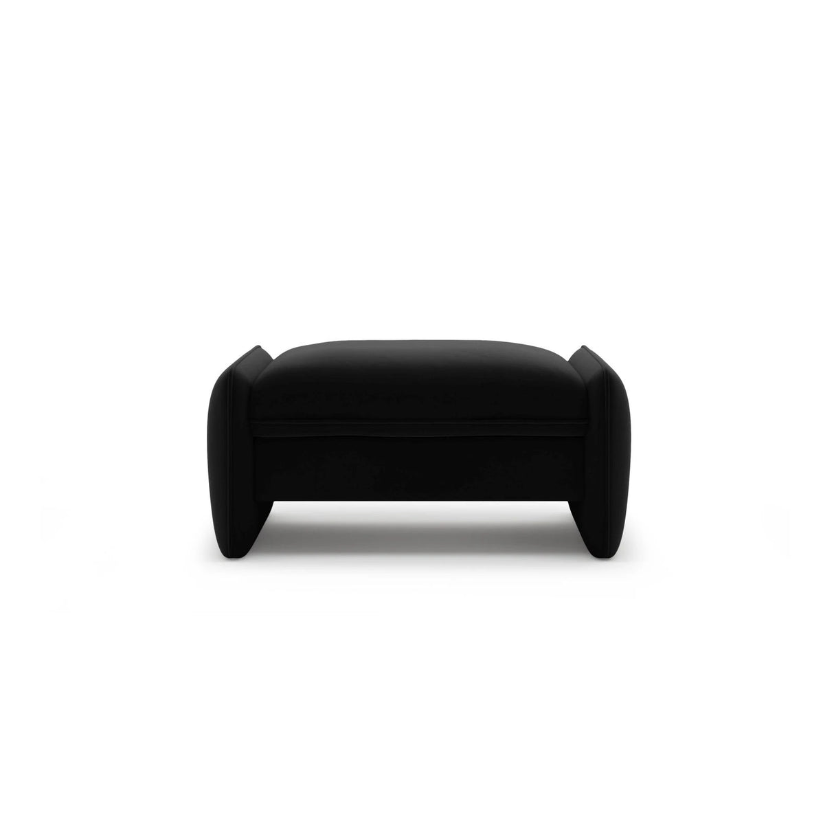 Georgia Pouf aus Samt (Magic Velvet 2219) in Schwarz, 95x70 cm – Bild 1