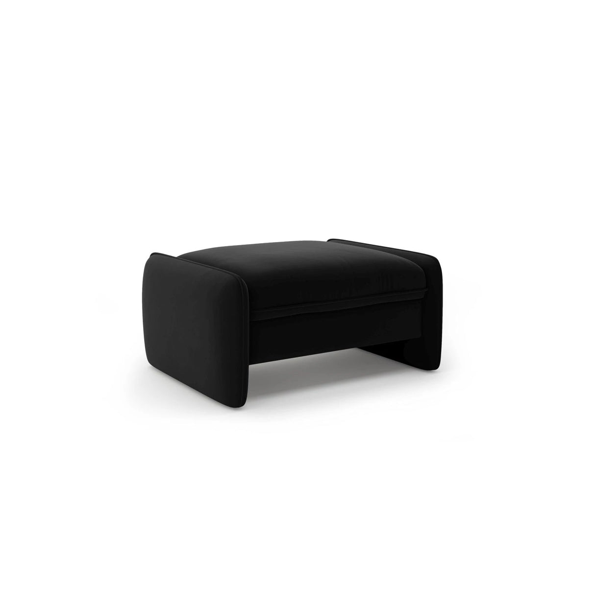 Georgia Pouf aus Samt (Magic Velvet 2219) in Schwarz, 95x70 cm – Bild 2