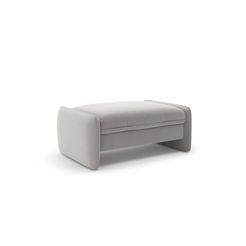 Georgia Pouf aus Samt (Magic Velvet 2239) in Hellgrau, 115x70 cm – Bild 2