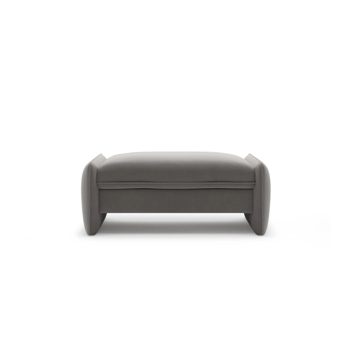 Georgia Pouf aus Samt (Magic Velvet 2241) in Dunkelgrau, 115x70 cm – Bild 1