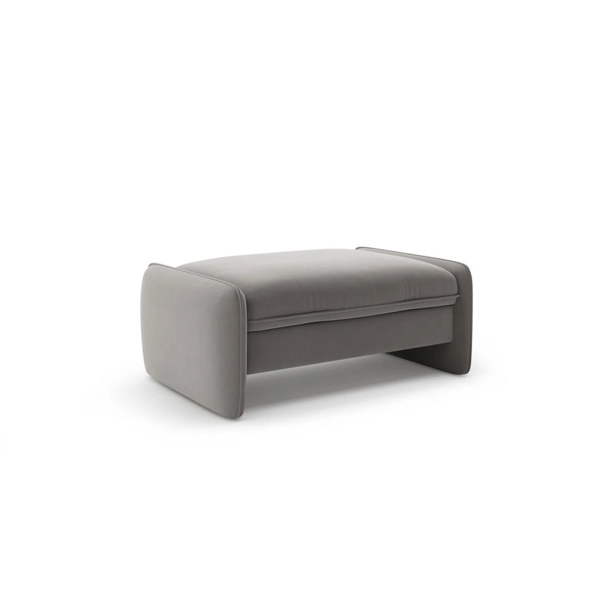 Georgia Pouf aus Samt (Magic Velvet 2241) in Dunkelgrau, 115x70 cm – Bild 2