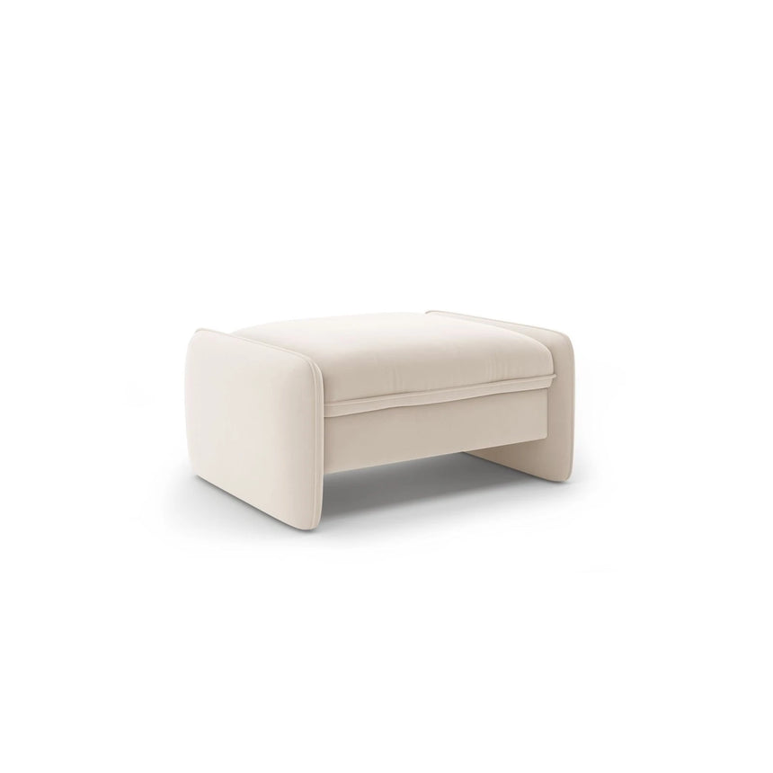 Georgia Pouf aus Samt (Magic Velvet 2256) in Elfenbein, 95x70 cm – Bild 2