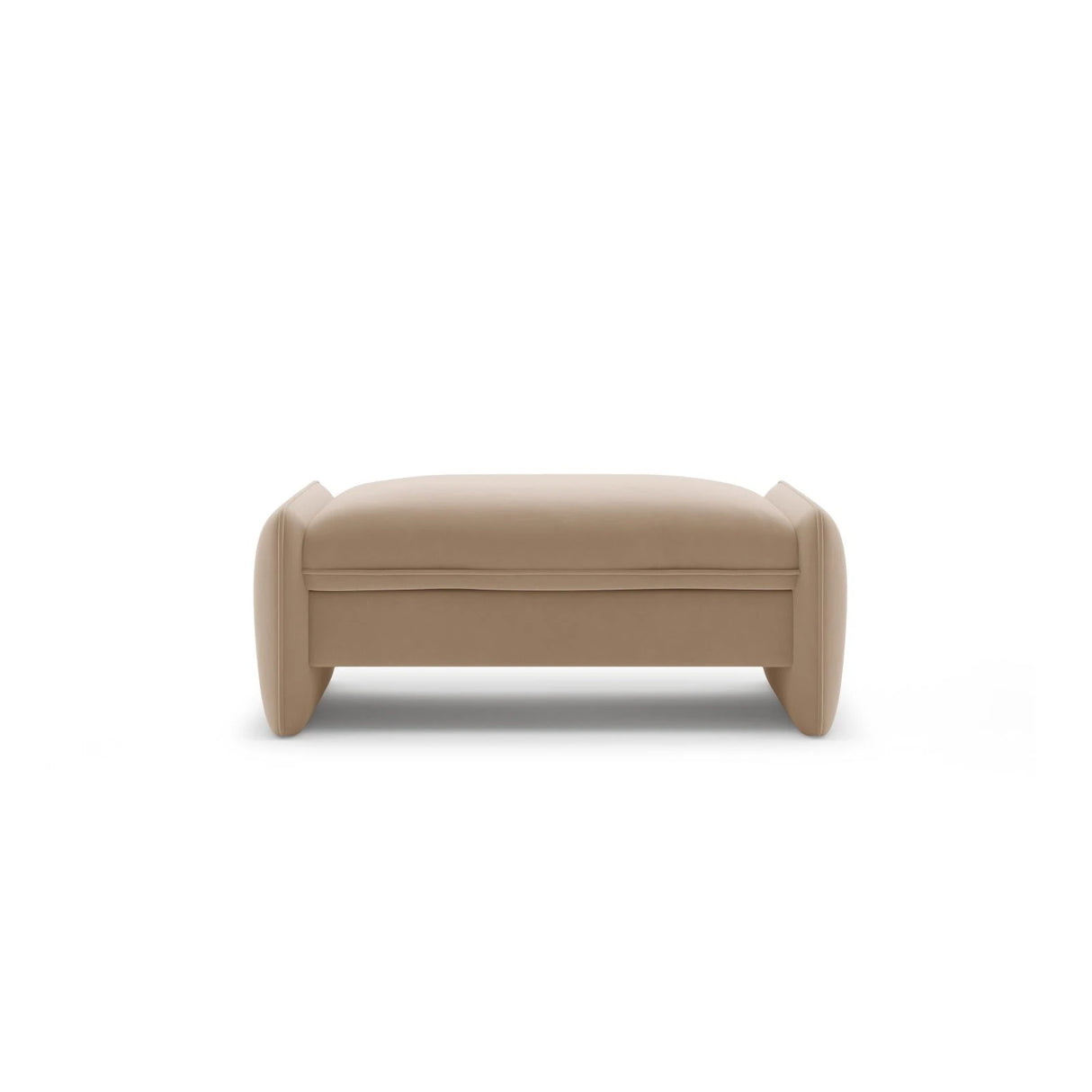 Georgia Pouf aus Samt (Magic Velvet 2282) in Mandel beige, 115x70 cm – Bild 1