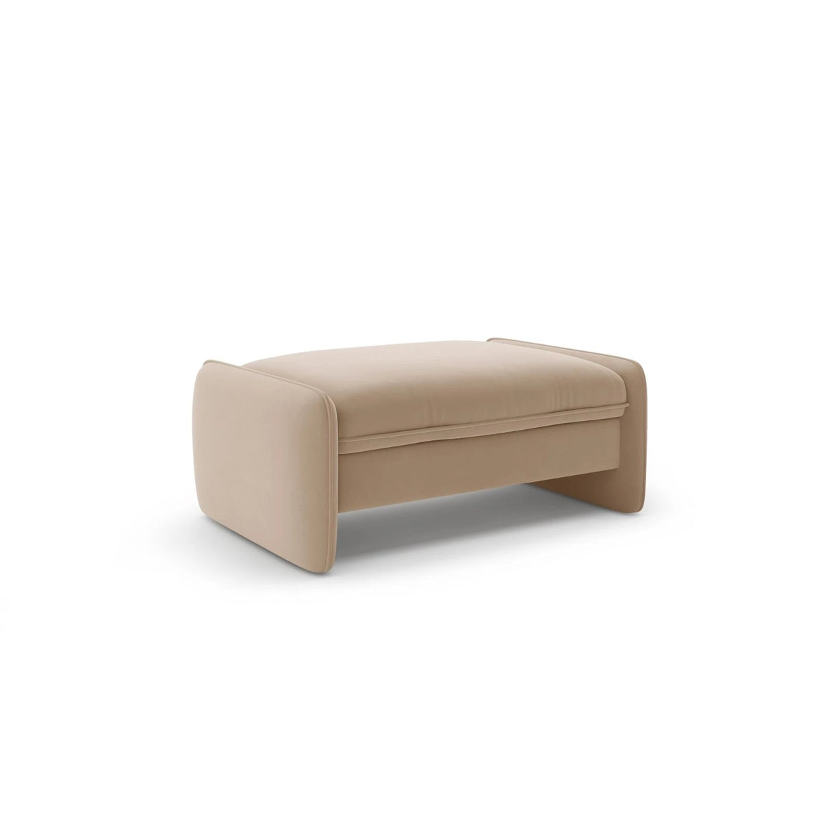 Georgia Pouf aus Samt (Magic Velvet 2282) in Mandel beige, 115x70 cm – Bild 2