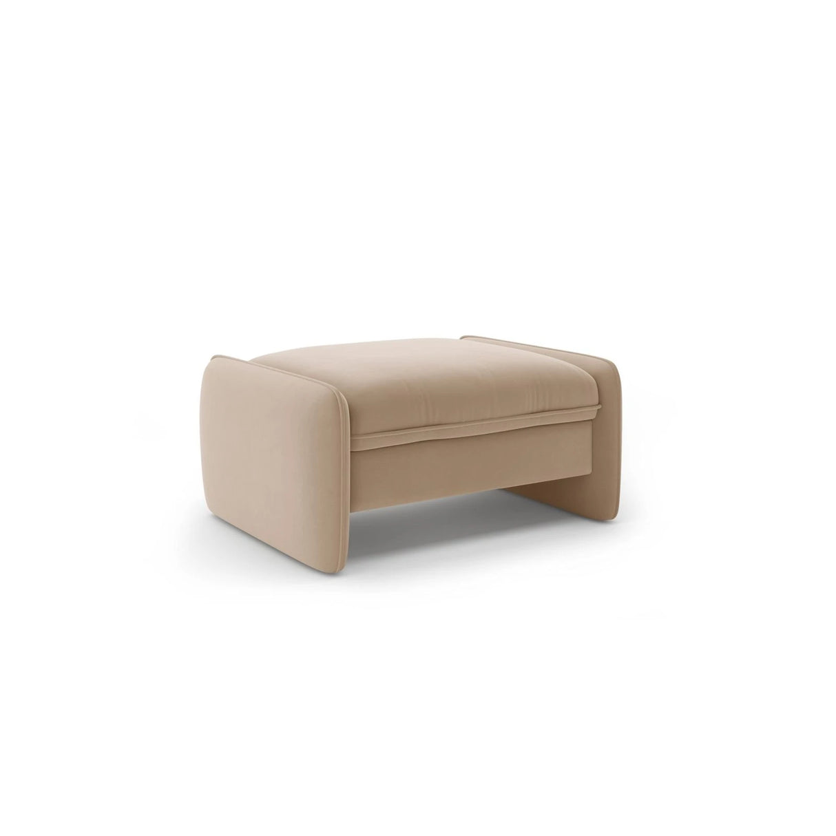 Georgia Pouf aus Samt (Magic Velvet 2282) in Mandel beige, 95x70 cm – Bild 2
