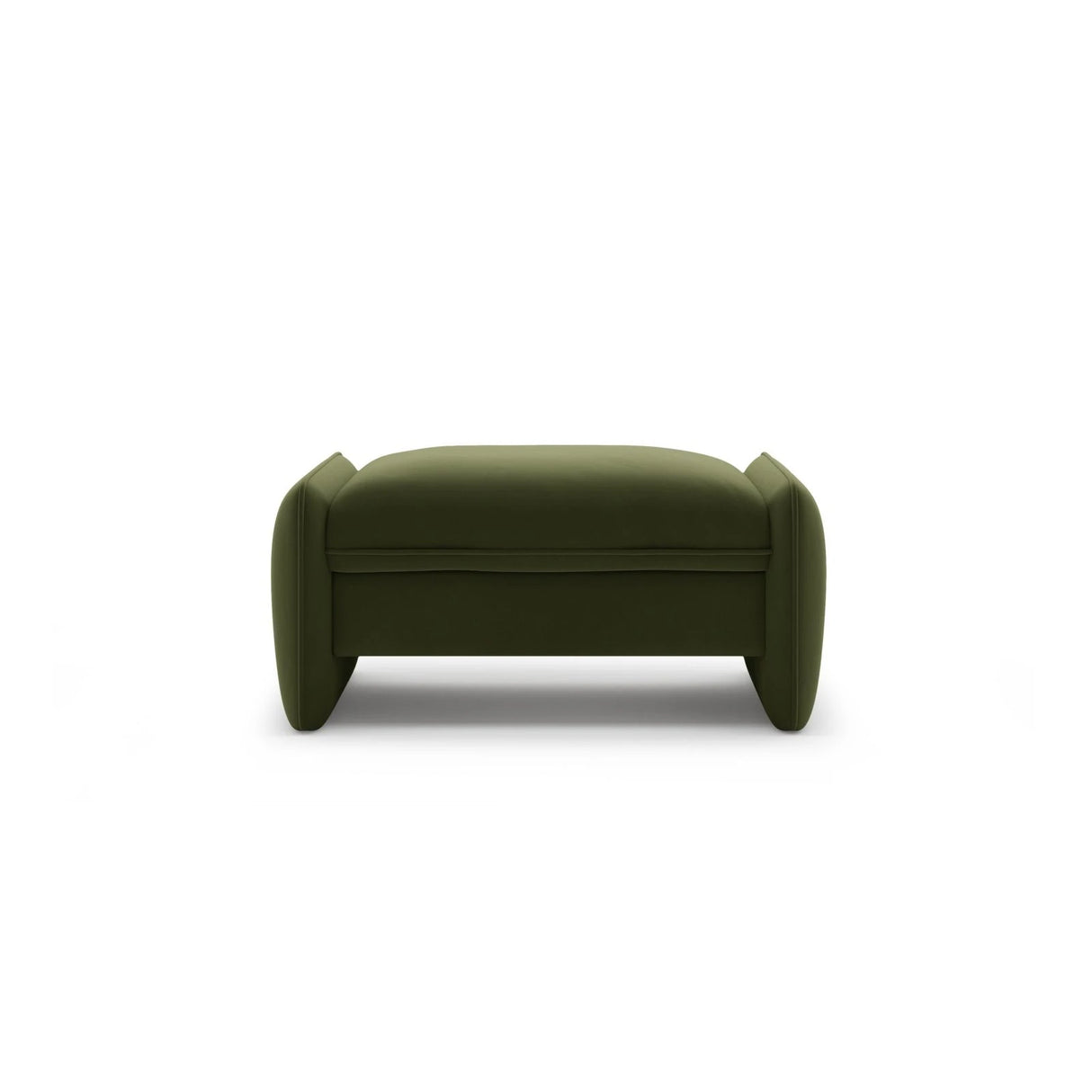 Georgia Pouf aus Samt (Magic Velvet 2295) in Armeegrün, 95x70 cm – Bild 1