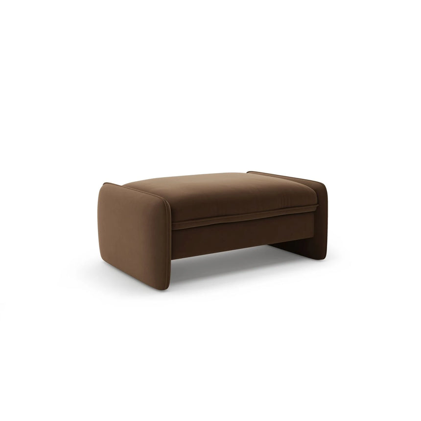 Georgia Pouf aus Samt (Magic Velvet 2299) in Schokolade, 115x70 cm – Bild 2