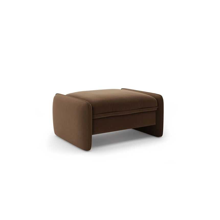 Georgia Pouf aus Samt (Magic Velvet 2299) in Schokolade, 95x70 cm – Bild 2