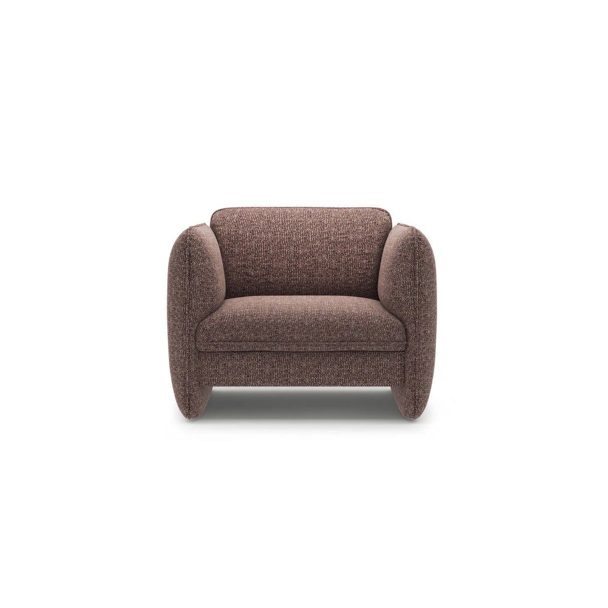 Georgia Sessel aus Chenille (SILENCIO 27) in Braun, 105x90 cm – Bild 1