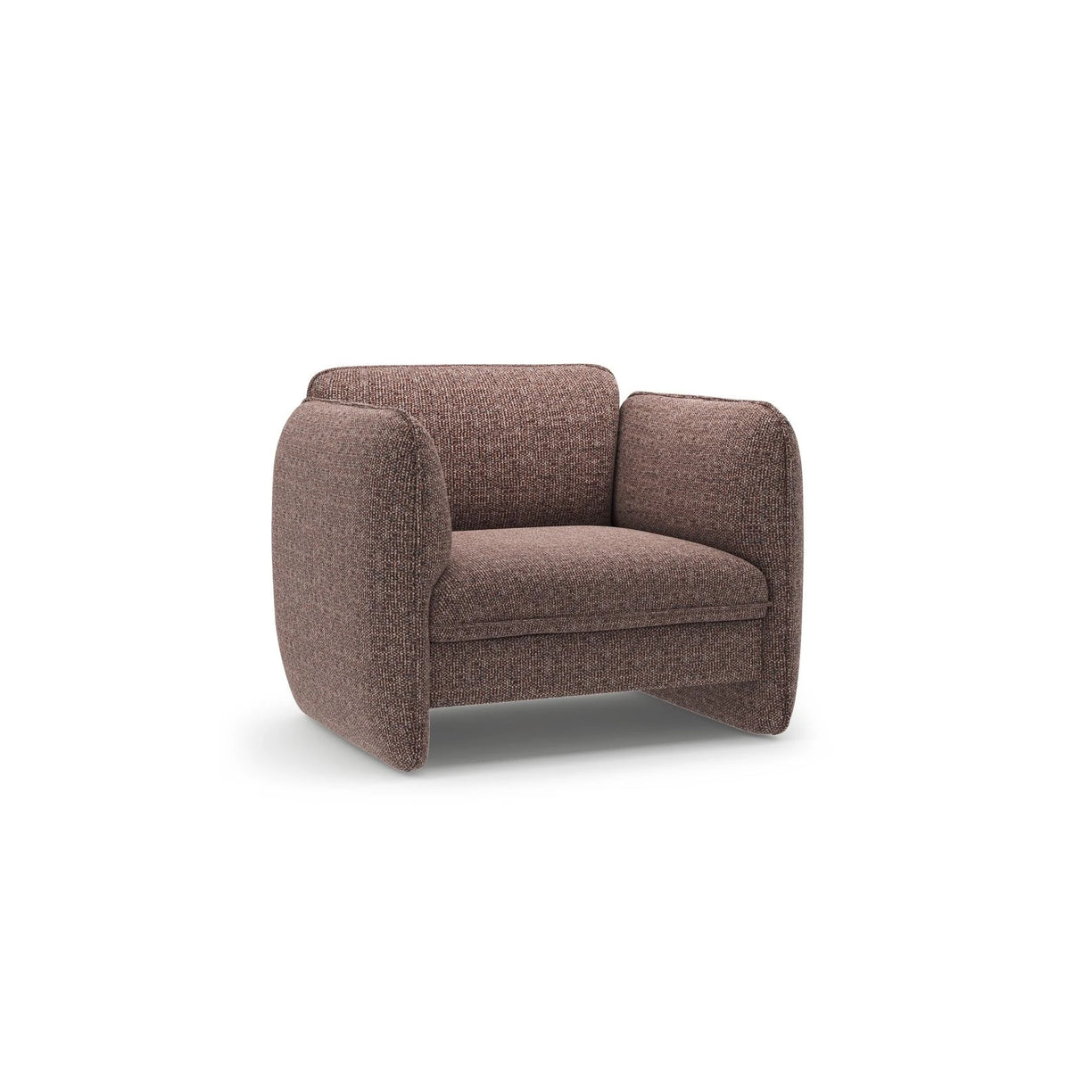 Georgia Sessel aus Chenille (SILENCIO 27) in Braun, 105x90 cm – Bild 2