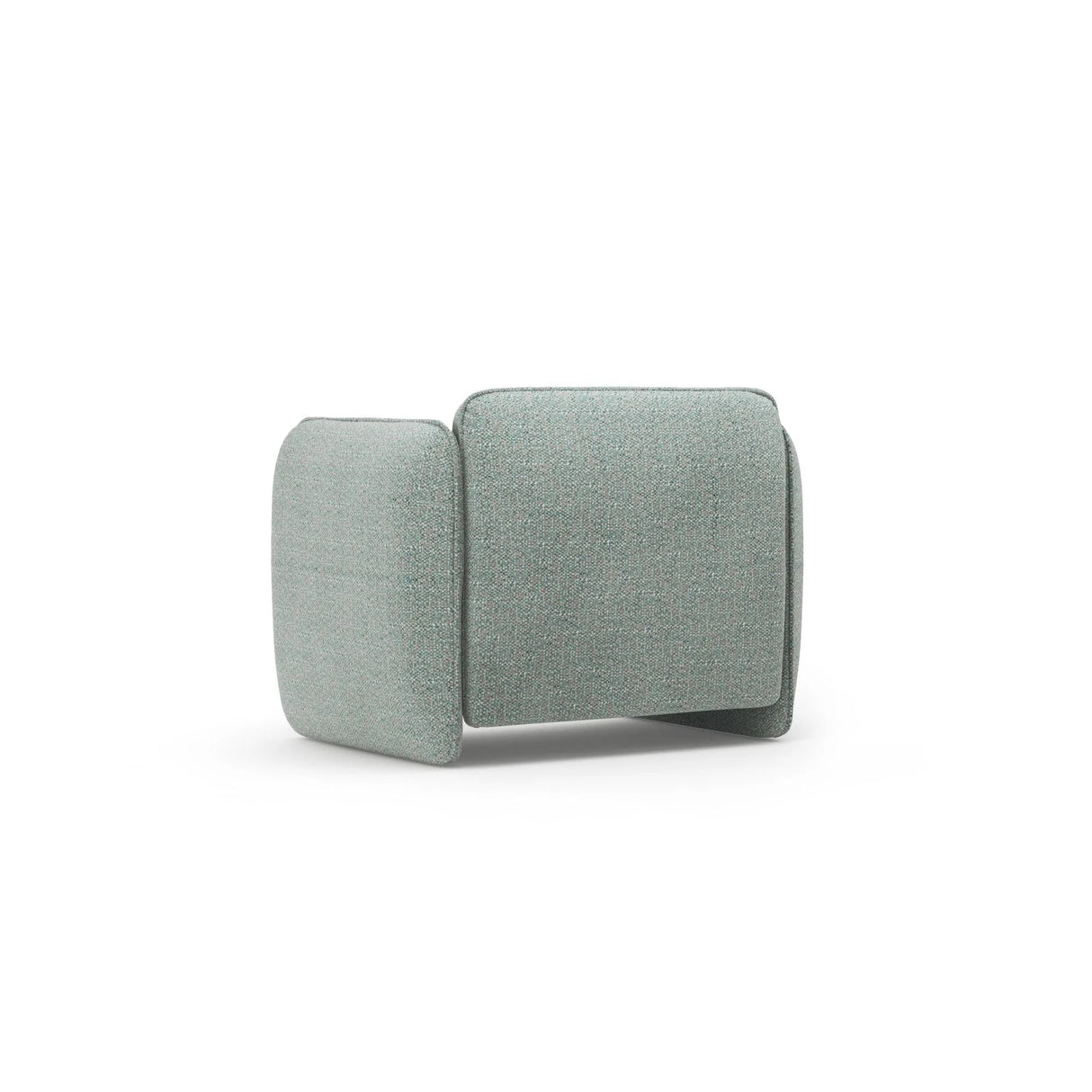 Georgia Sessel aus Chenille (SILENCIO 72) in Gedämpftes Blau, 105x90 cm – Bild 3