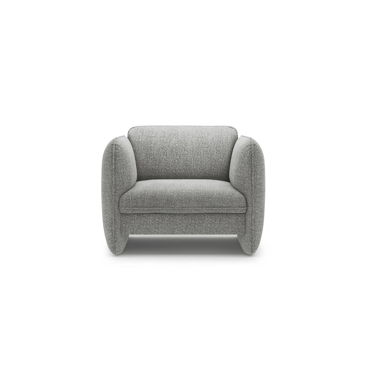 Georgia Sessel aus Chenille (SILENCIO 86) in Grau, 105x90 cm – Bild 1