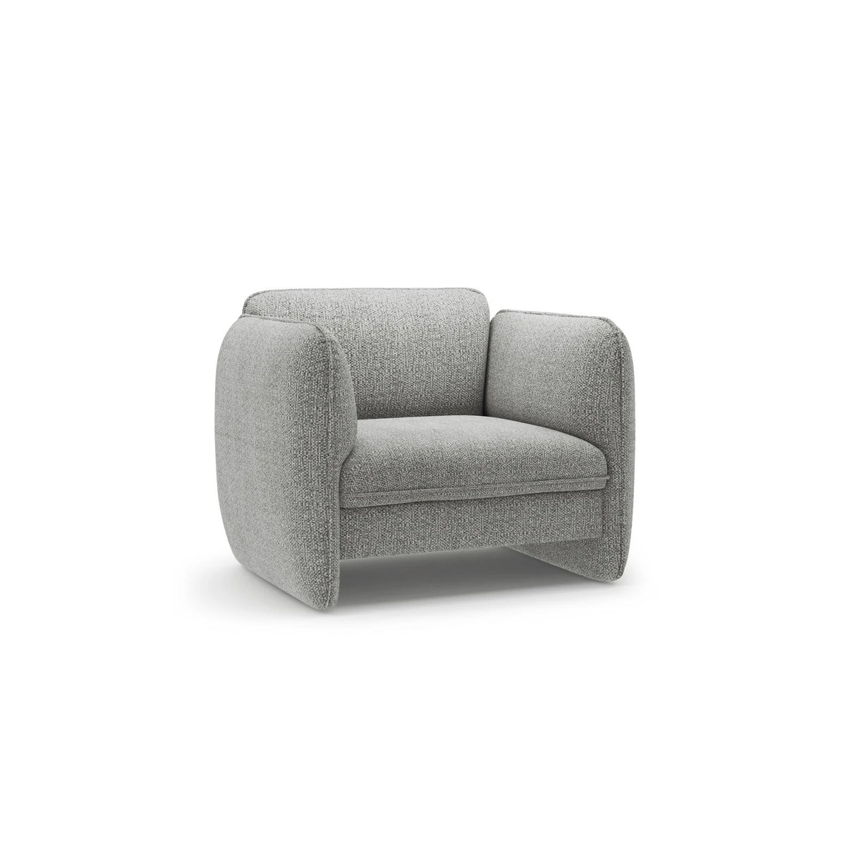 Georgia Sessel aus Chenille (SILENCIO 86) in Grau, 105x90 cm – Bild 2