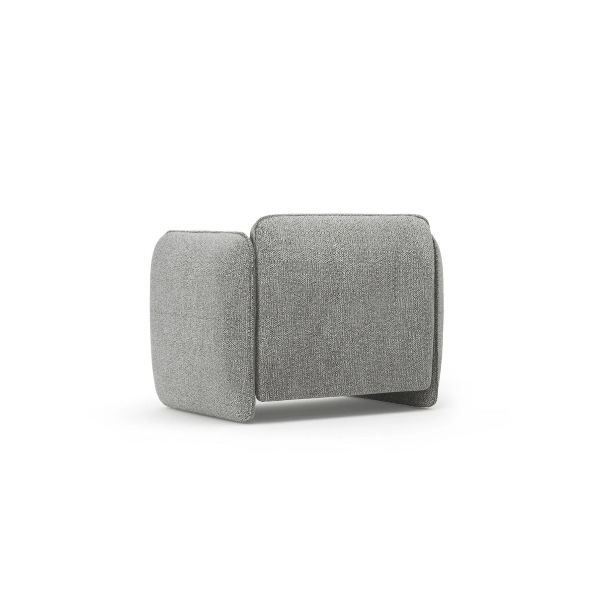 Georgia Sessel aus Chenille (SILENCIO 86) in Grau, 105x90 cm – Bild 3