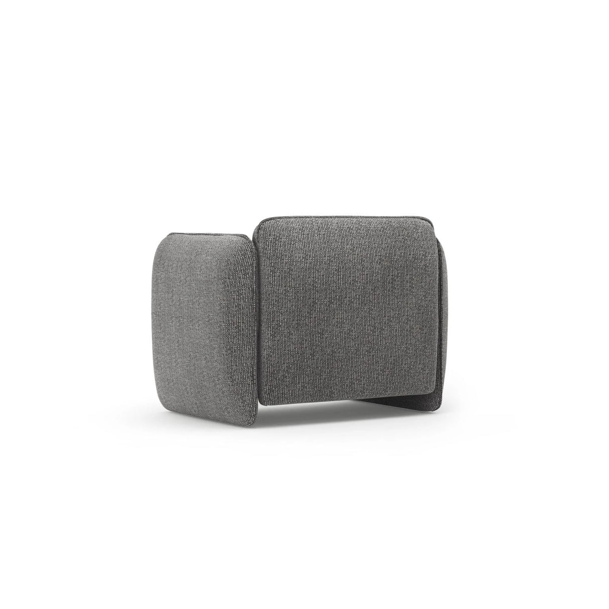 Georgia Sessel aus Chenille (SILENCIO 97) in Dunkelgrau, 105x90 cm – Bild 3