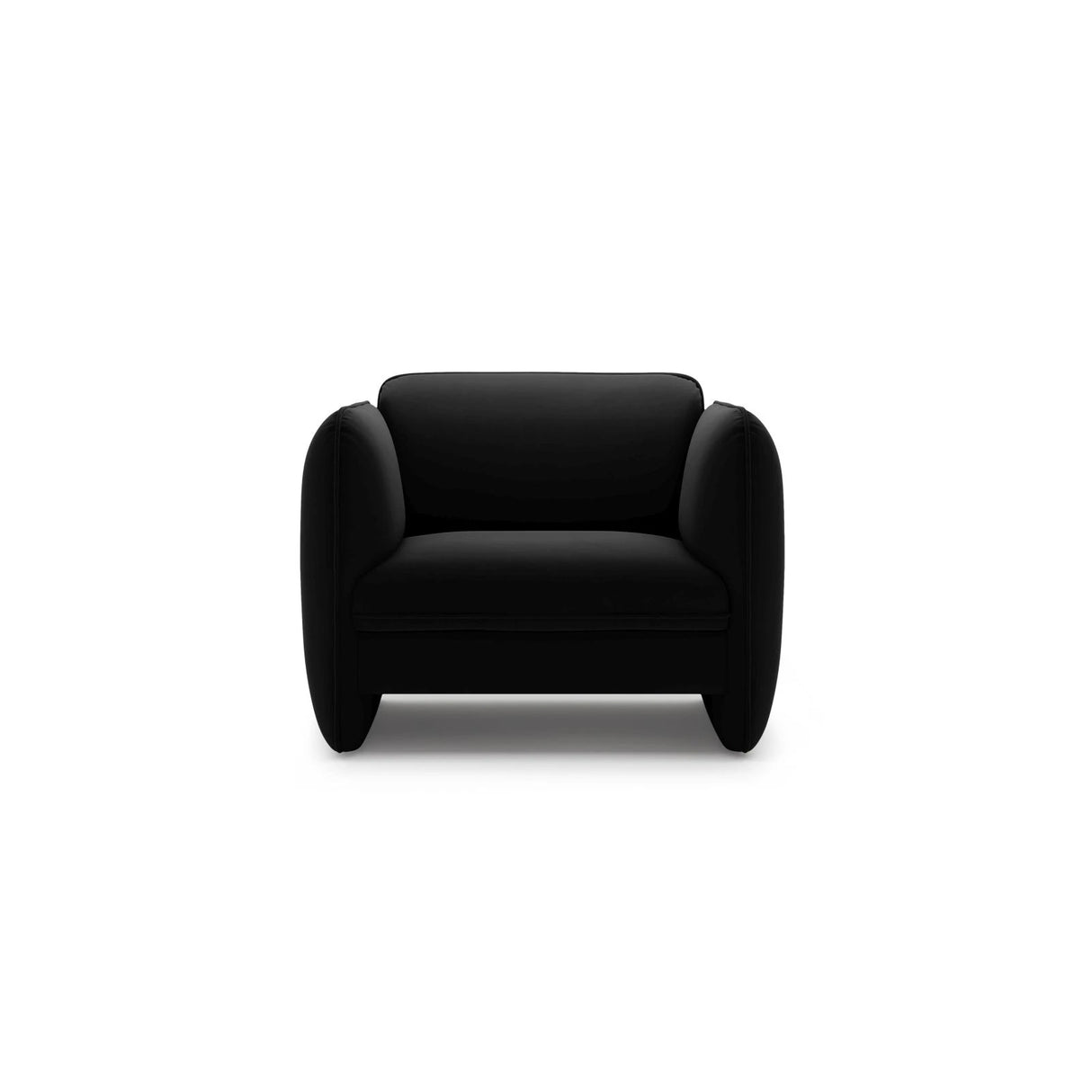 Georgia Sessel aus Samt (Magic Velvet 2219) in Schwarz, 105x90 cm – Bild 1