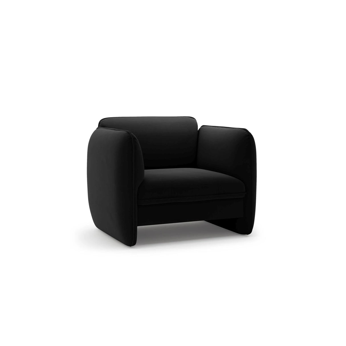 Georgia Sessel aus Samt (Magic Velvet 2219) in Schwarz, 105x90 cm – Bild 2