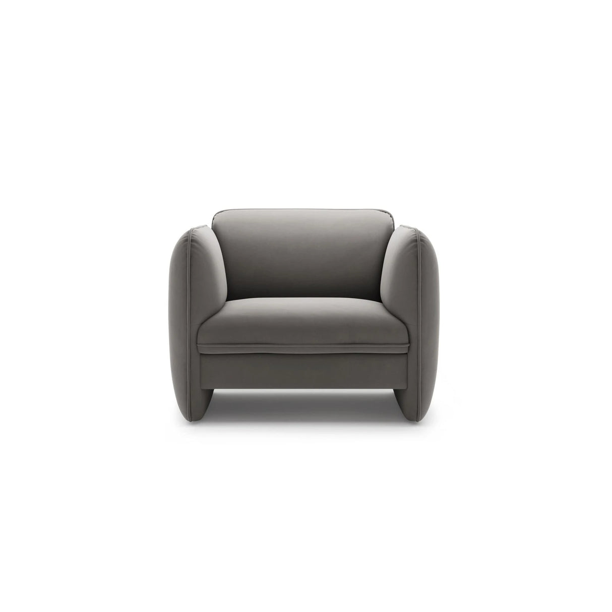 Georgia Sessel aus Samt (Magic Velvet 2241) in Dunkelgrau, 105x90 cm – Bild 1