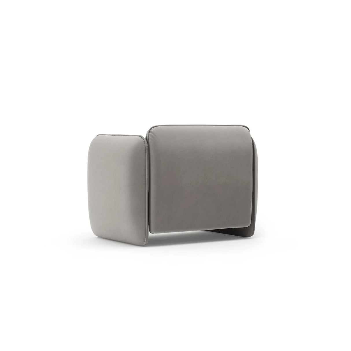 Georgia Sessel aus Samt (Magic Velvet 2241) in Dunkelgrau, 105x90 cm – Bild 3