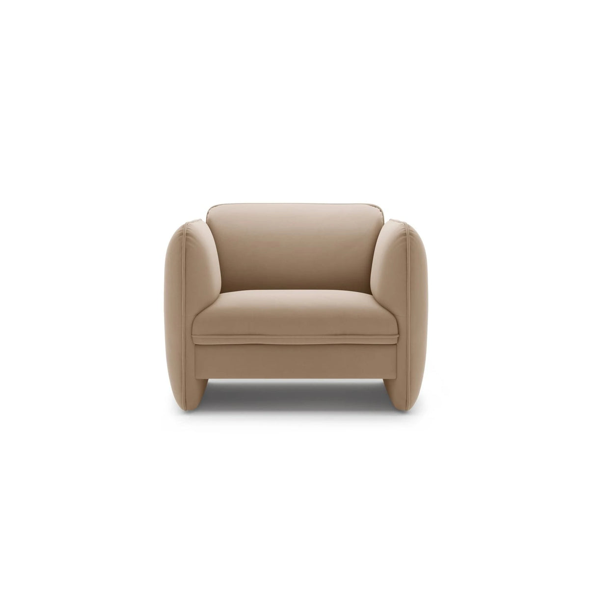 Georgia Sessel aus Samt (Magic Velvet 2282) in Mandel beige, 105x90 cm – Bild 1