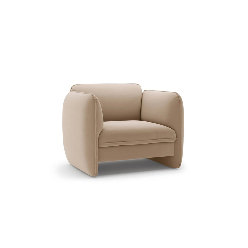 Georgia Sessel aus Samt (Magic Velvet 2282) in Mandel beige, 105x90 cm – Bild 2