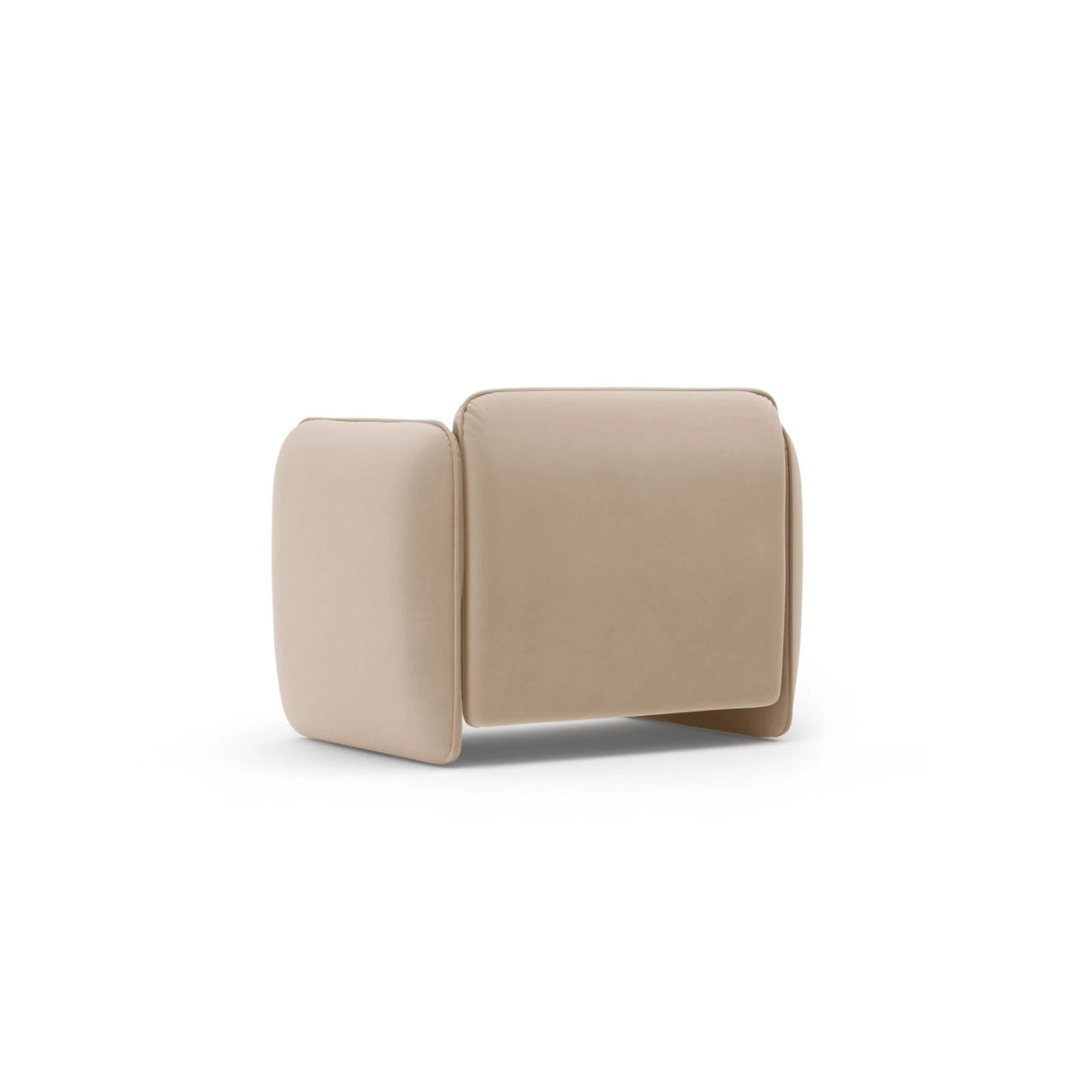 Georgia Sessel aus Samt (Magic Velvet 2282) in Mandel beige, 105x90 cm – Bild 3