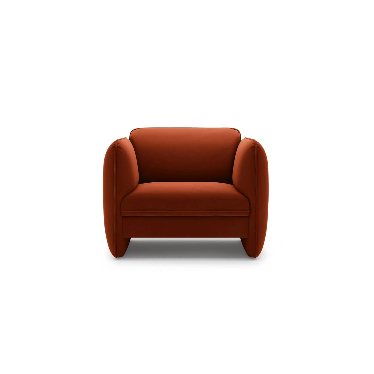 Georgia Sessel aus Samt (Magic Velvet 2285) in Kastanienbraun, 105x90 cm – Bild 1