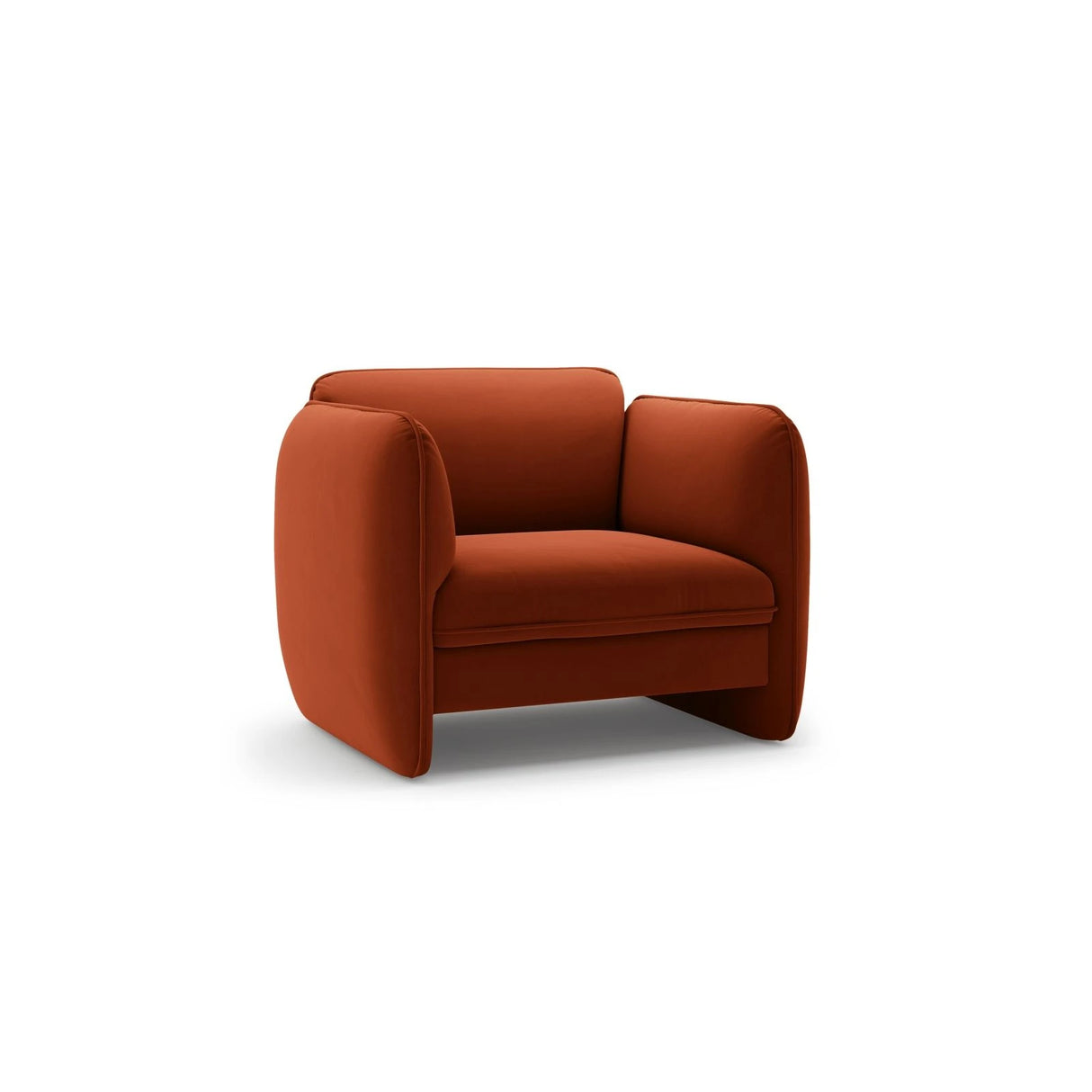 Georgia Sessel aus Samt (Magic Velvet 2285) in Kastanienbraun, 105x90 cm – Bild 2