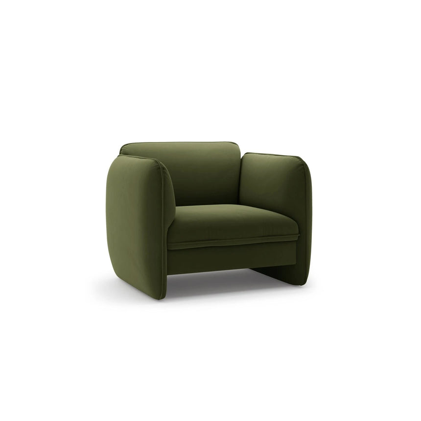 Georgia Sessel aus Samt (Magic Velvet 2295) in Armeegrün, 105x90 cm – Bild 2