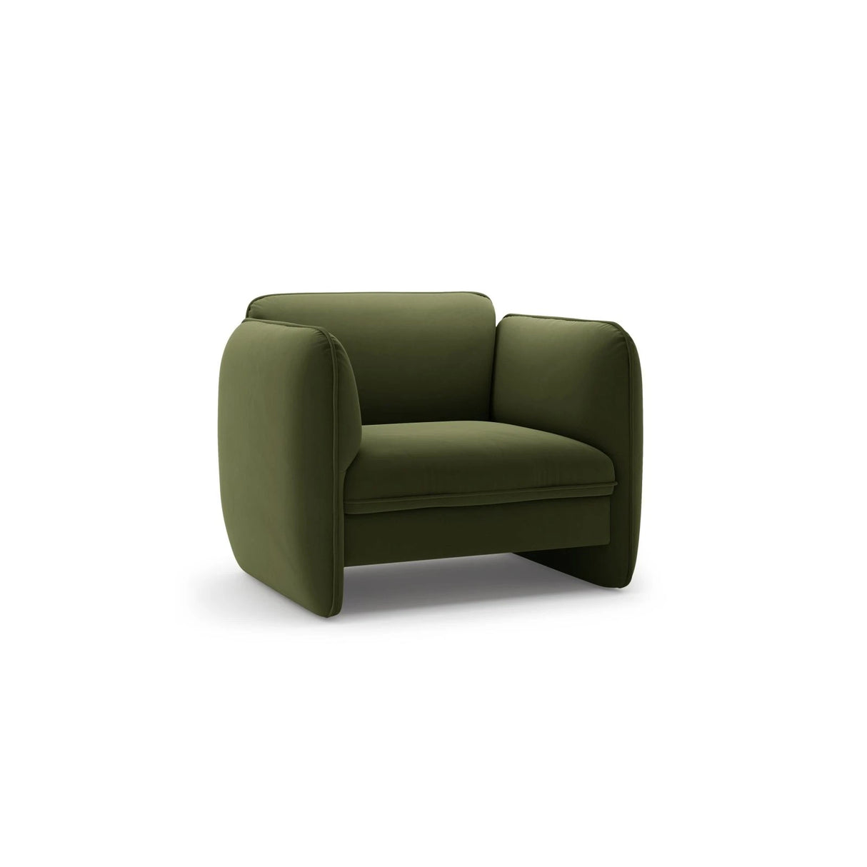 Georgia Sessel aus Samt (Magic Velvet 2295) in Armeegrün, 105x90 cm – Bild 2