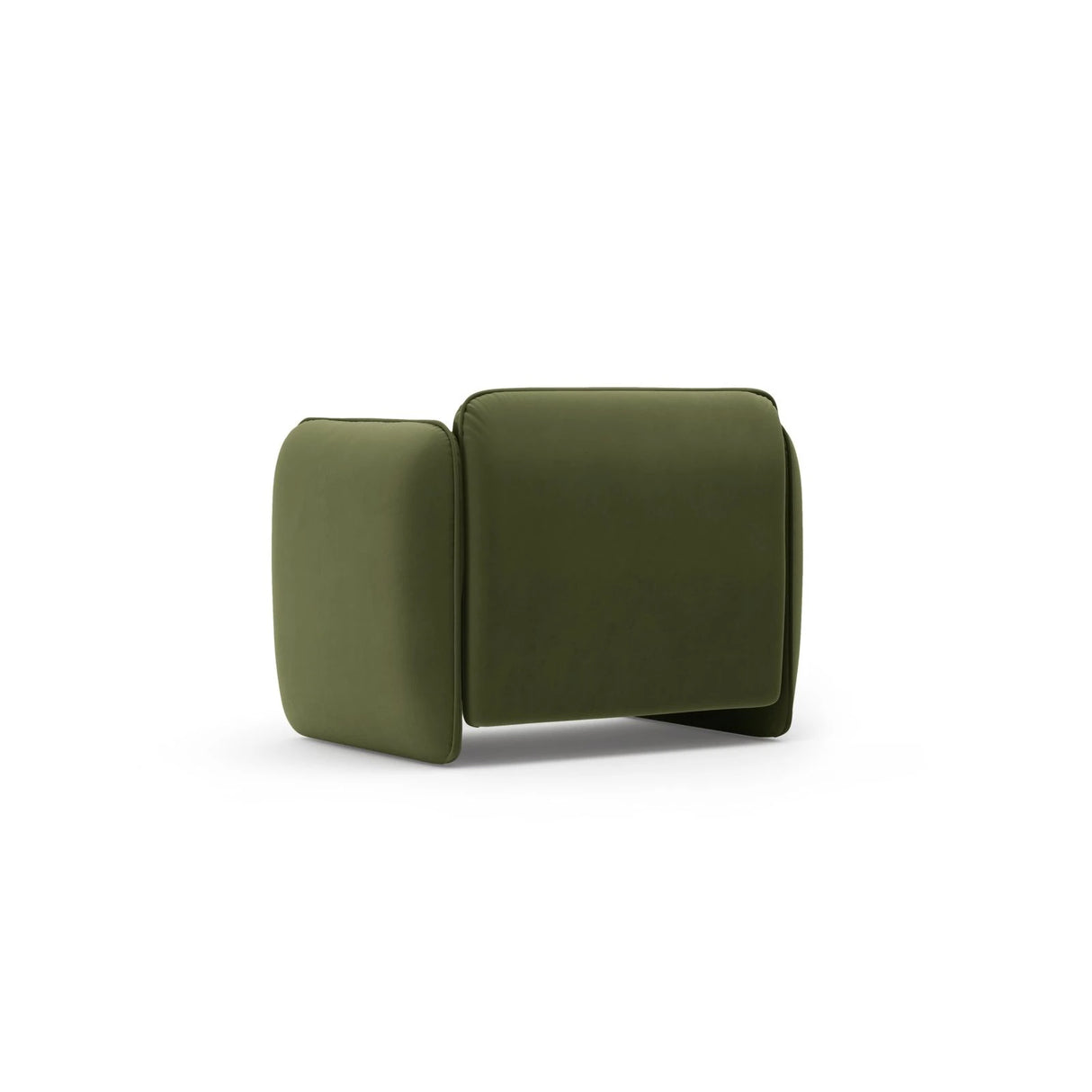 Georgia Sessel aus Samt (Magic Velvet 2295) in Armeegrün, 105x90 cm – Bild 3