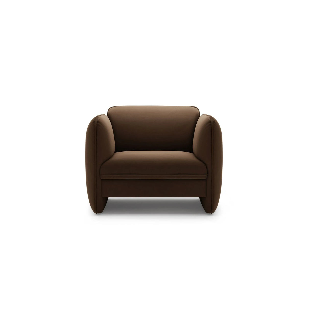 Georgia Sessel aus Samt (Magic Velvet 2299) in Schokolade, 105x90 cm – Bild 1