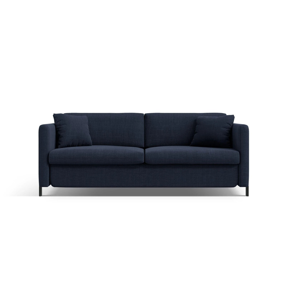 Gloria 2-Sitzer Sofa, ausklappbar, mit Schlaffunktion, mit Bezug aus Strukturierter Stoff (Bjo86) in Blau, 182x102 cm – Bild 1