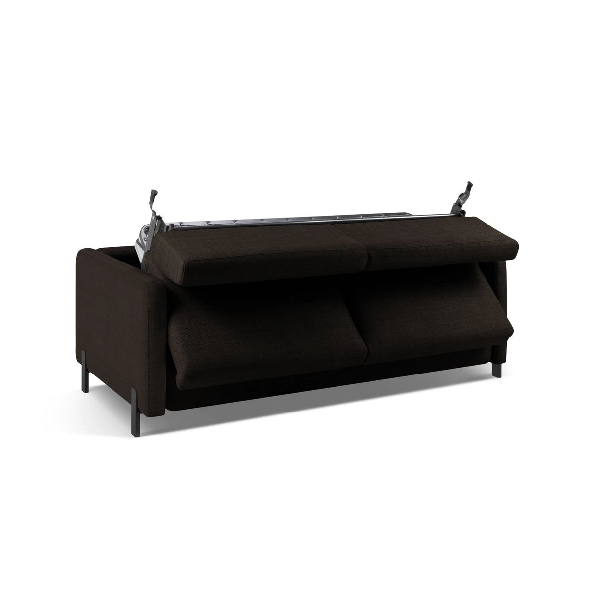 Gloria 3-Sitzer Sofa, ausklappbar, mit Schlaffunktion, mit Bezug aus Strukturierter Stoff (Bjo16) in Dunkelgrau, 202x102 cm – Bild 6
