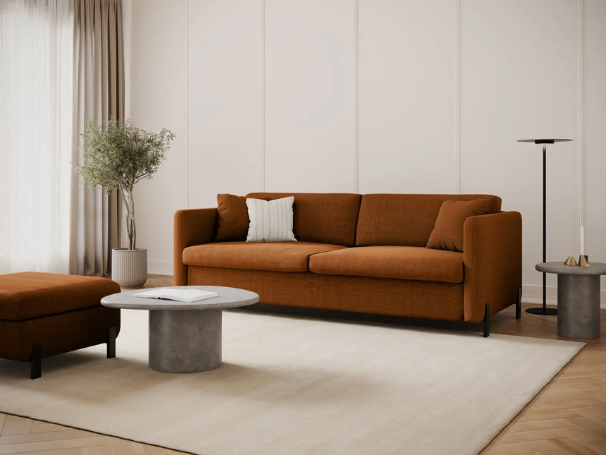 Gloria 3-Sitzer Sofa, ausklappbar, mit Schlaffunktion, mit Bezug aus Strukturierter Stoff (Bjo42) in Ziegel, 202x102 cm – Bild 2